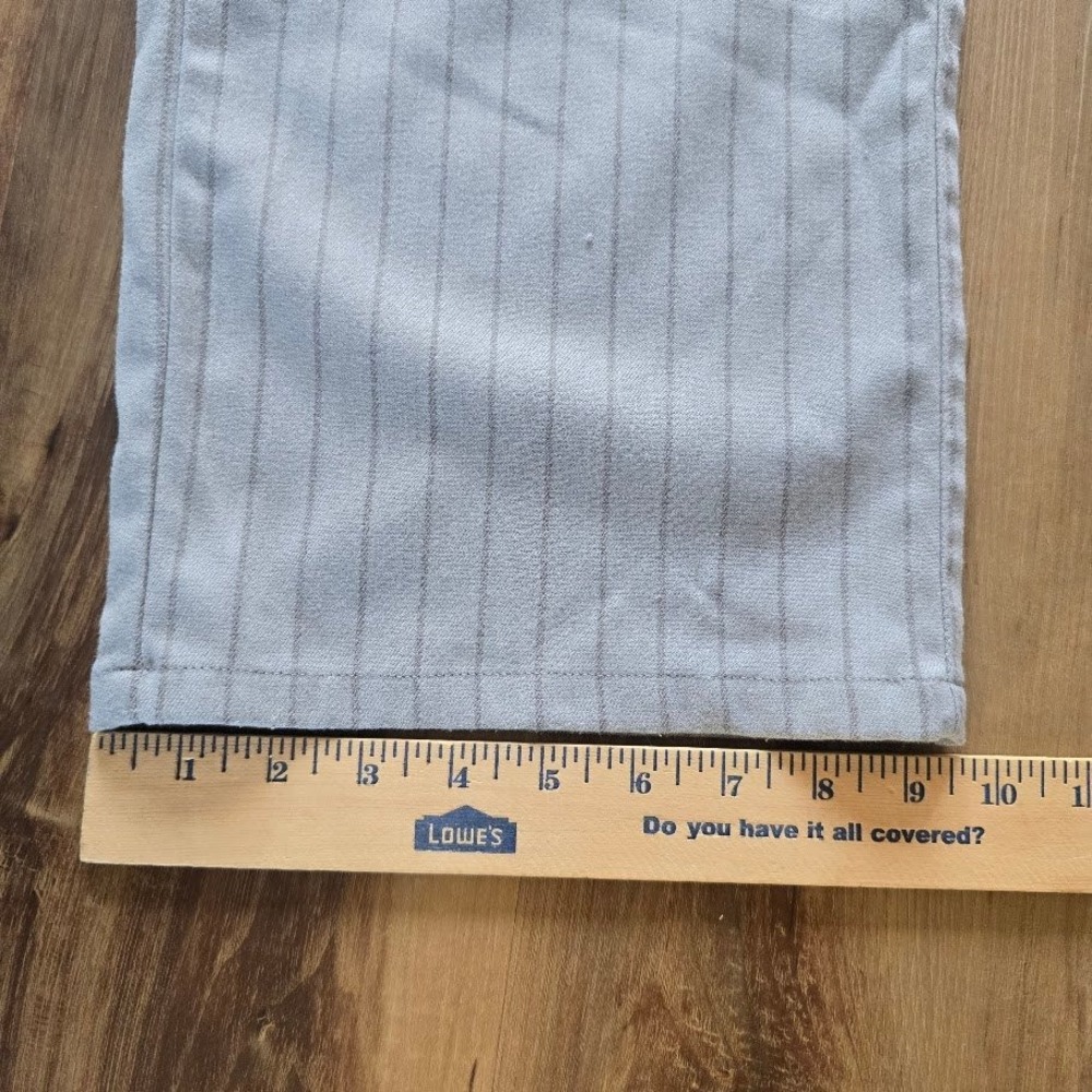 Urban Outfitters Wide Leg Trousers Women 0 Grey Pinstripe Dark Academia Core - Picture 6 of 14